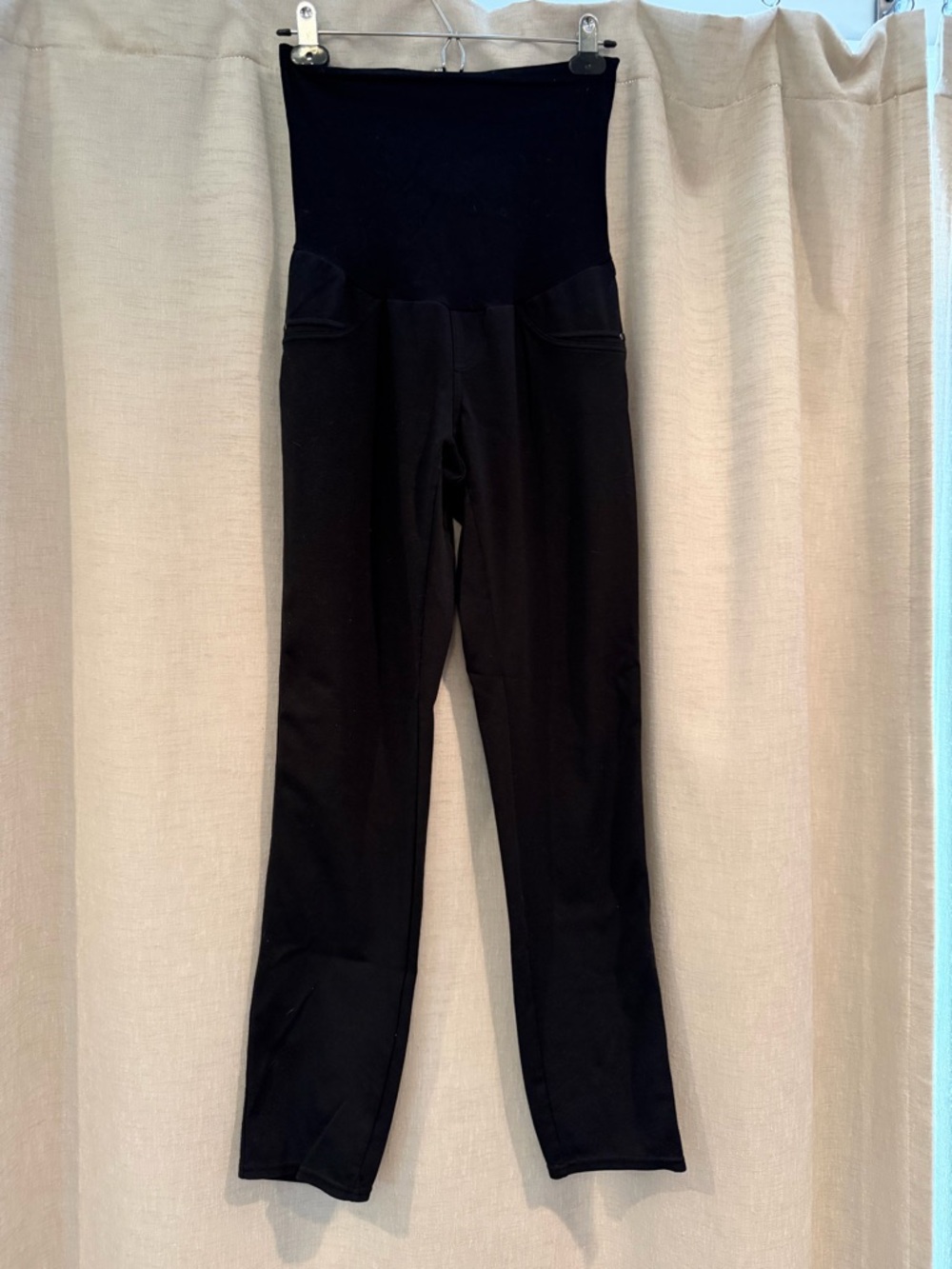 High-Waist Black Maternity/Support Black Pants